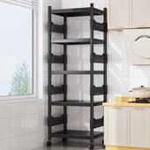 厨房置物架落地多层家用多功能储物架简易货架锅具微波炉收纳架子