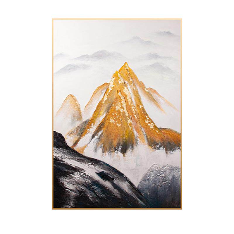 纯手绘油画金山风景肌理装饰画客厅沙发背景墙落地画玄关过道挂画