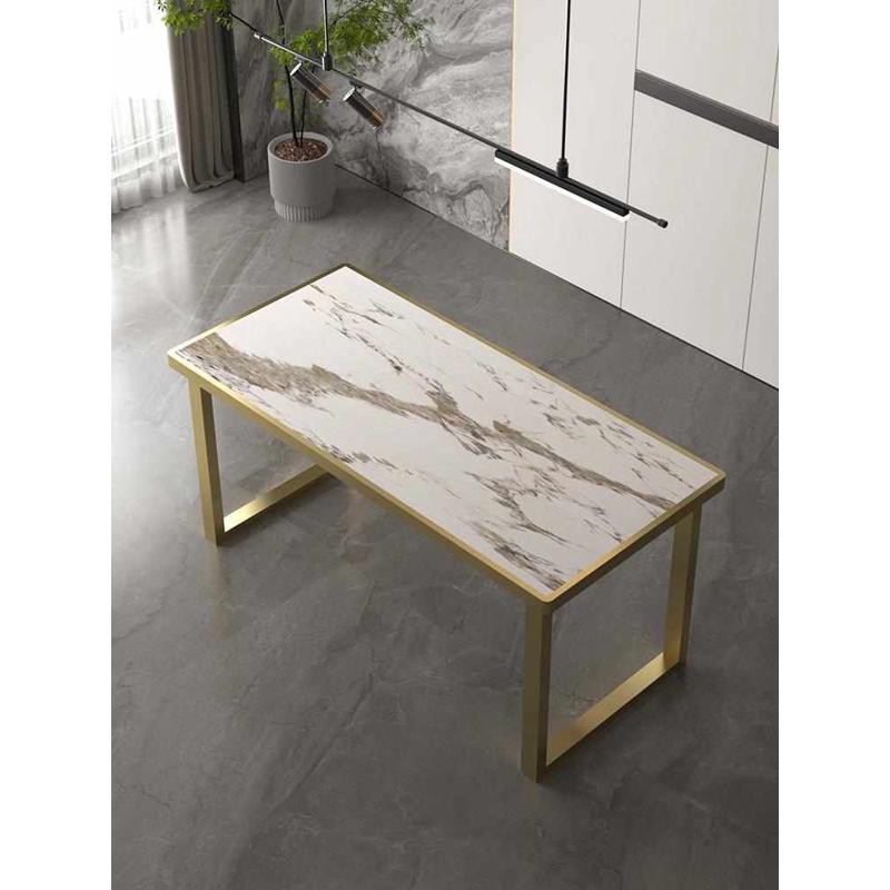 瓷砖内嵌桌架轻奢岩板桌子腿大理石金属餐桌脚简约铁艺茶几桌支架