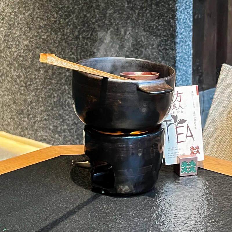 山野式蜡烛加热暖茶炉专用陶瓷茶炉云南贵州盘专用火锅餐具