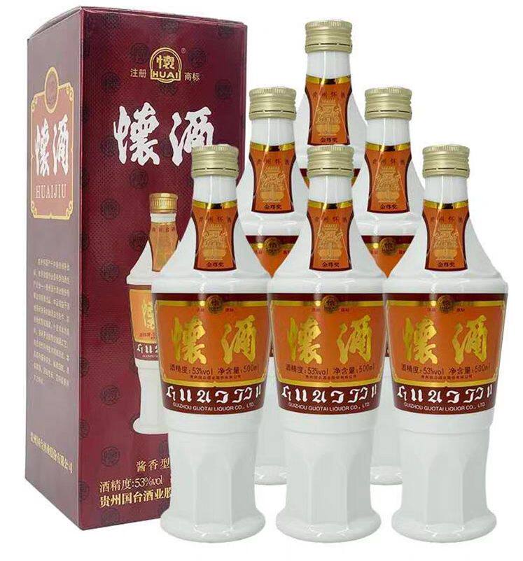 贵州名酒 国台怀酒复古版53度500ml*6瓶酱香型坤沙纯粮酒