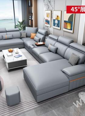 雯P1225新款猫爪0科布免洗组合客沙发小现代简XAN约大中户型技沙