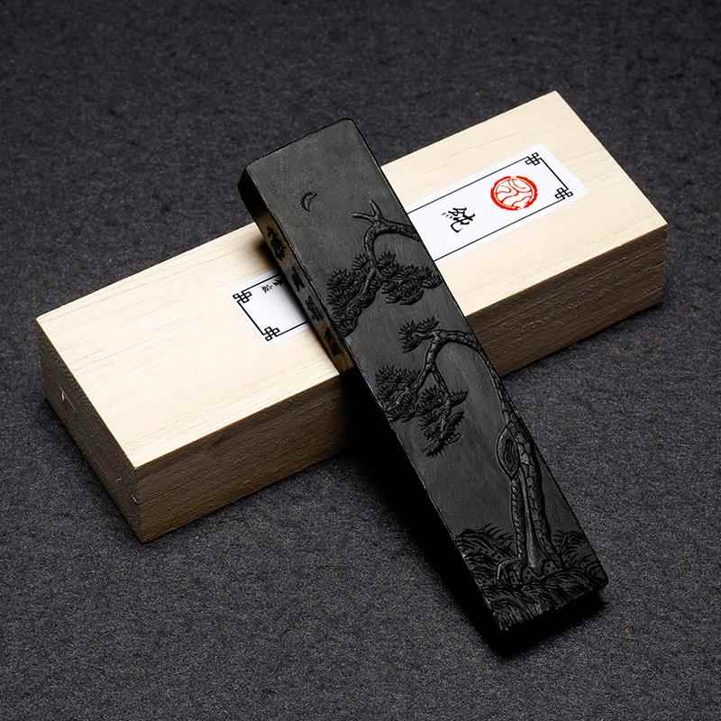 高档非遗徽墨 砚手工松纯烟墨文房宝墨锭墨块墨条正品练习毛笔四