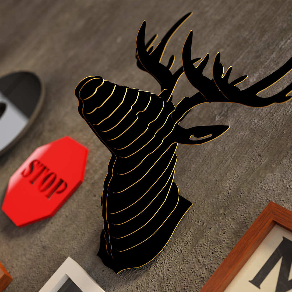 高分子2374发光装饰画组合挂画相框墙LED灯带装饰复古挂钟照片墙