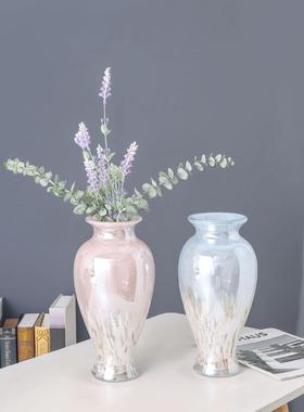 墨雨云烟多色玻璃花瓶装饰摆件