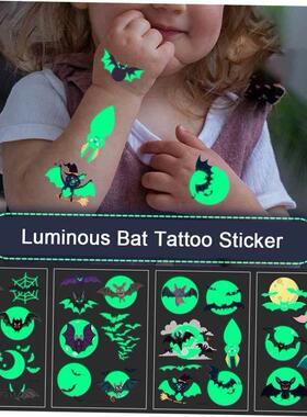 1pc Halloween Tattoo Stickers Luminous Temporary Waterproof