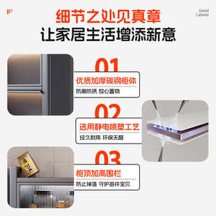 厨房用品置物架落地多层家用收纳架子多功能微波炉橱柜餐边柜储物