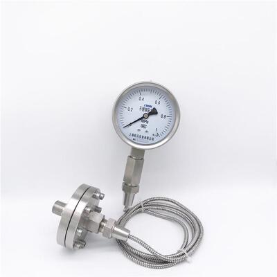 YTF-100H/RL/MF耐高温隔膜压力表法兰-0.1-0-60MPA软管连接压力表