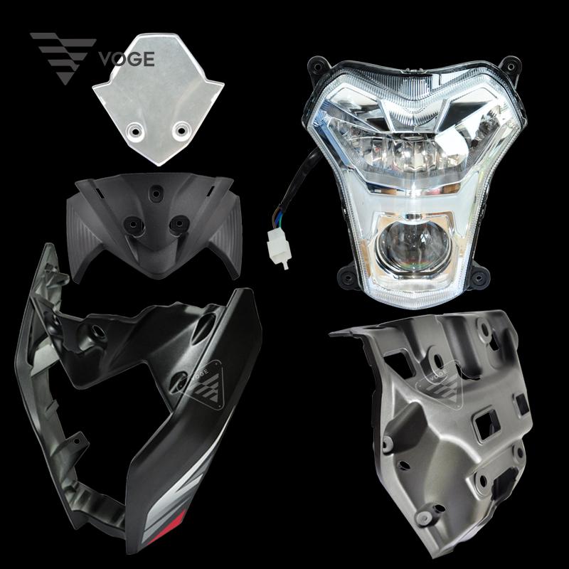 隆鑫VOGE无极机车LX300-6A -6F 300R原装导流罩盖板玻璃大灯背板