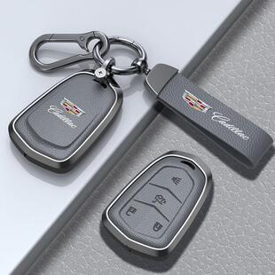 xts 适用凯迪拉克ATSL钥匙套ct5 ct6 xt4 xt6汽车包金属壳扣 xt5