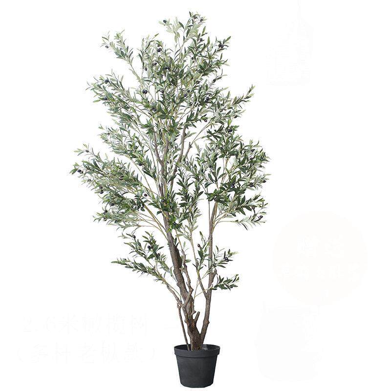 现货植物盆栽橄榄树绿植盆景商铺橱窗餐厅造景摆件仿真绿植摆件