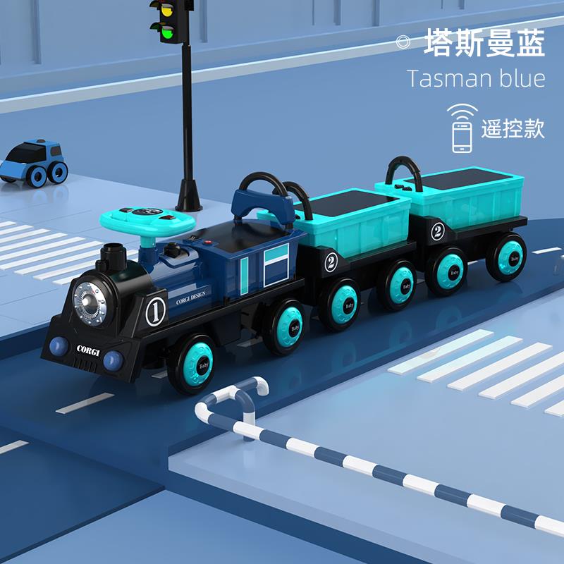 高档车儿童电动车四轮控车汽双人小孩宝宝玩具车大遥人网红小火可