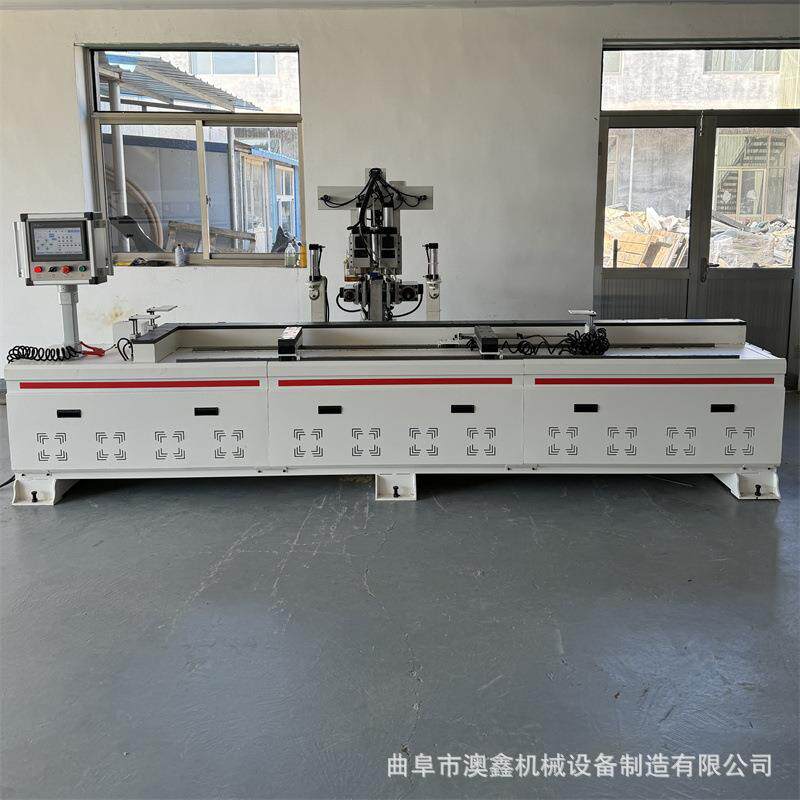 多刀设计数控全自动多功能开槽机 plc控制门墙柜加工一体机