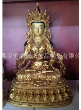 45高铸铜金刚萨多藏传铜佛像彩绘纯铜金刚萨多释迦摩尼密宗佛像