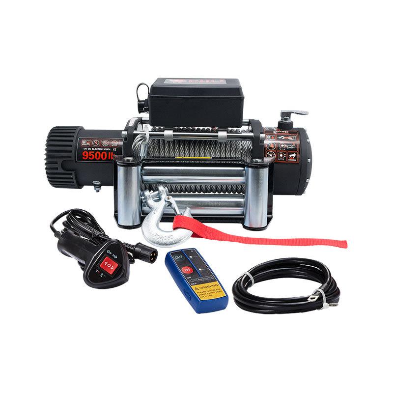 9500磅电动牵引绞车自救越野改装绞盘吉普车电动卷扬机12V