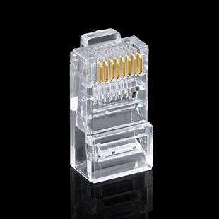 过福禄克测试3U镀金片100个 工程级超五类非屏蔽网络水晶头