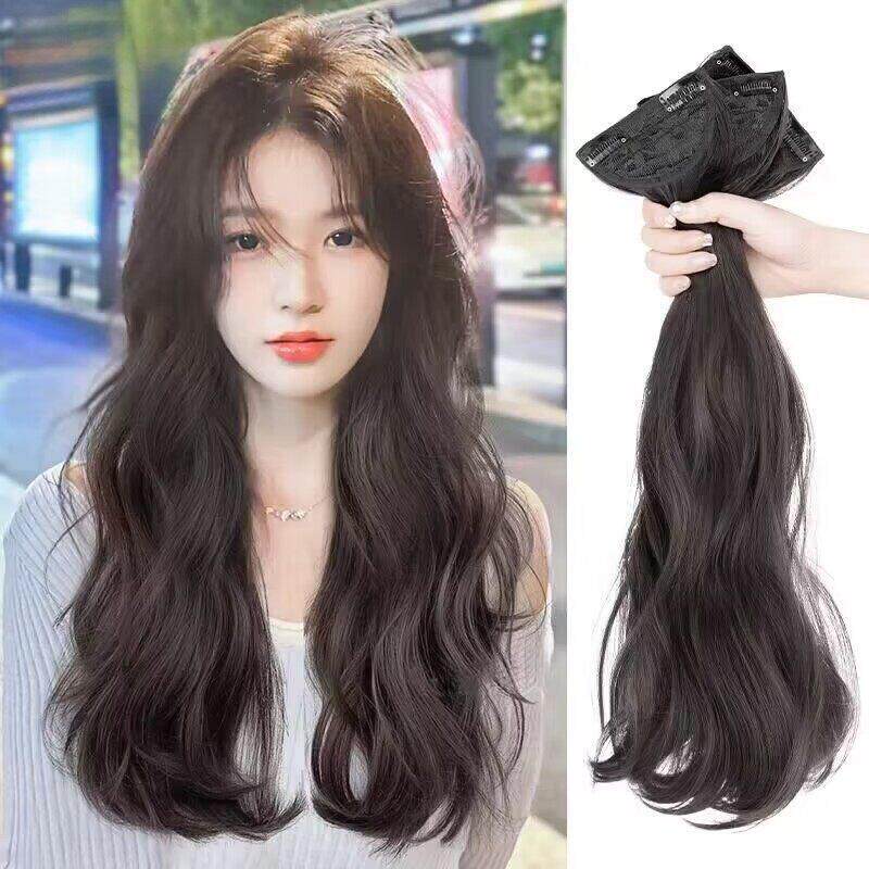 假发片增发量蓬松三片式假发女长发贴片无痕隐形接发大波浪长卷发