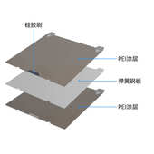 清理双面打印机pei床带热磁钢磁性复合硅胶钢板喷涂配件3d擦弹簧