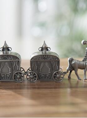 一套小马马车锌合金乳牙胎发盒浪漫童话宝宝礼品纪念品保存盒