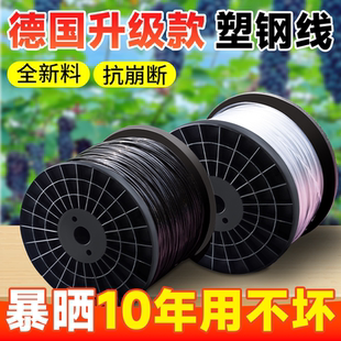 高强度塑钢线新型温室大棚配件农用葡萄架爬藤新料网床拉丝钢丝绳