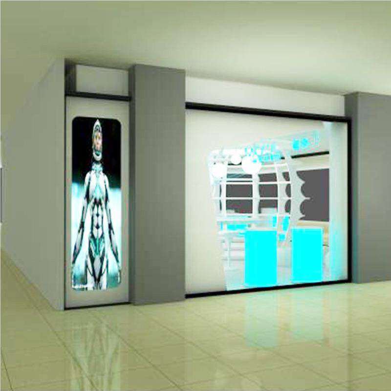 商场圆手机店展示柜 电子码数产示品展台产品展厅 形烤漆木质展架
