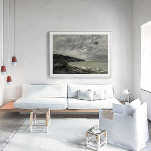 世界名画托比尼花园欧式古典风景植物湖泊森林装饰画客厅卧室餐厅