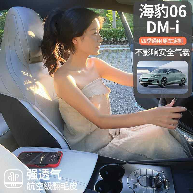 比亚迪海豹06 DM-i专用坐垫四季通用座套翻毛皮通风马鞍垫座椅套