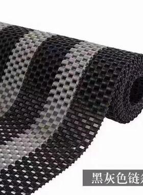 pvc塑料双色链条垫隔水地垫厕所浴室走廊网眼镂空门垫