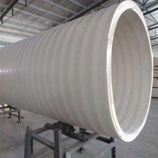 PVC U缠绕管双扣聚氯乙烯增强缠绕管排污管ASA结构壁增强缠绕管