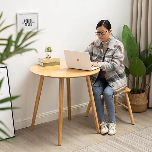 北欧小圆桌家用小户型餐桌迷你卧室床头桌轻奢沙发边几茶几办公桌