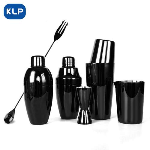 KLP不锈钢调酒器镜系列黑钛款调酒套装摇酒壶酒吧调酒师器具新款