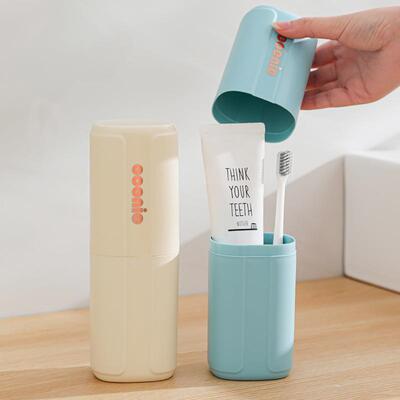 Portable Travel Cup 2-in-1 Toothbrush and Toiletries Storage