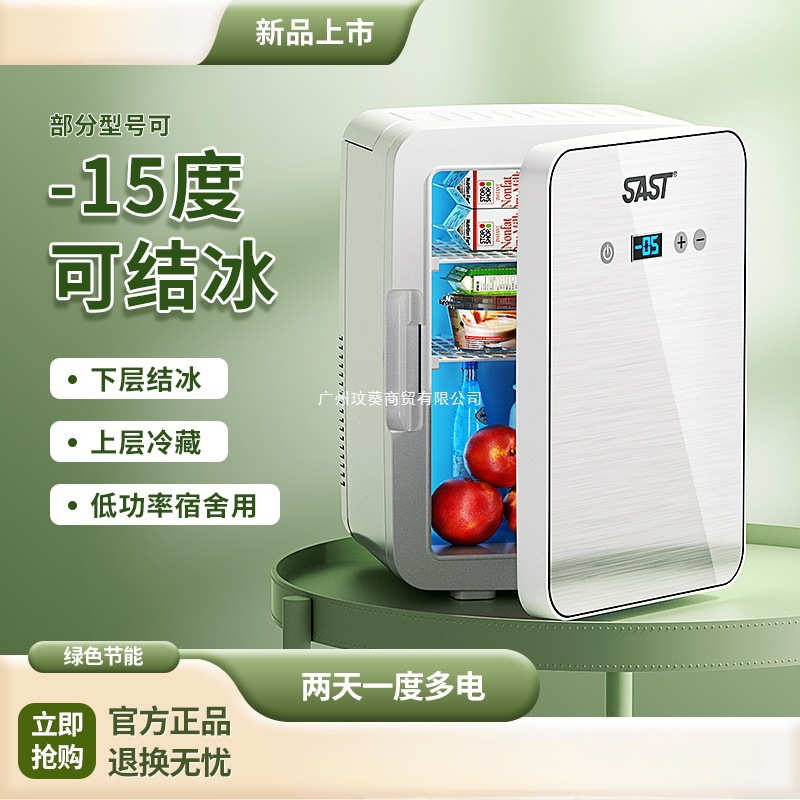 sast迷你小冰箱冷冻冷藏保鲜家用租房宿舍办公室母乳小型车载冰柜