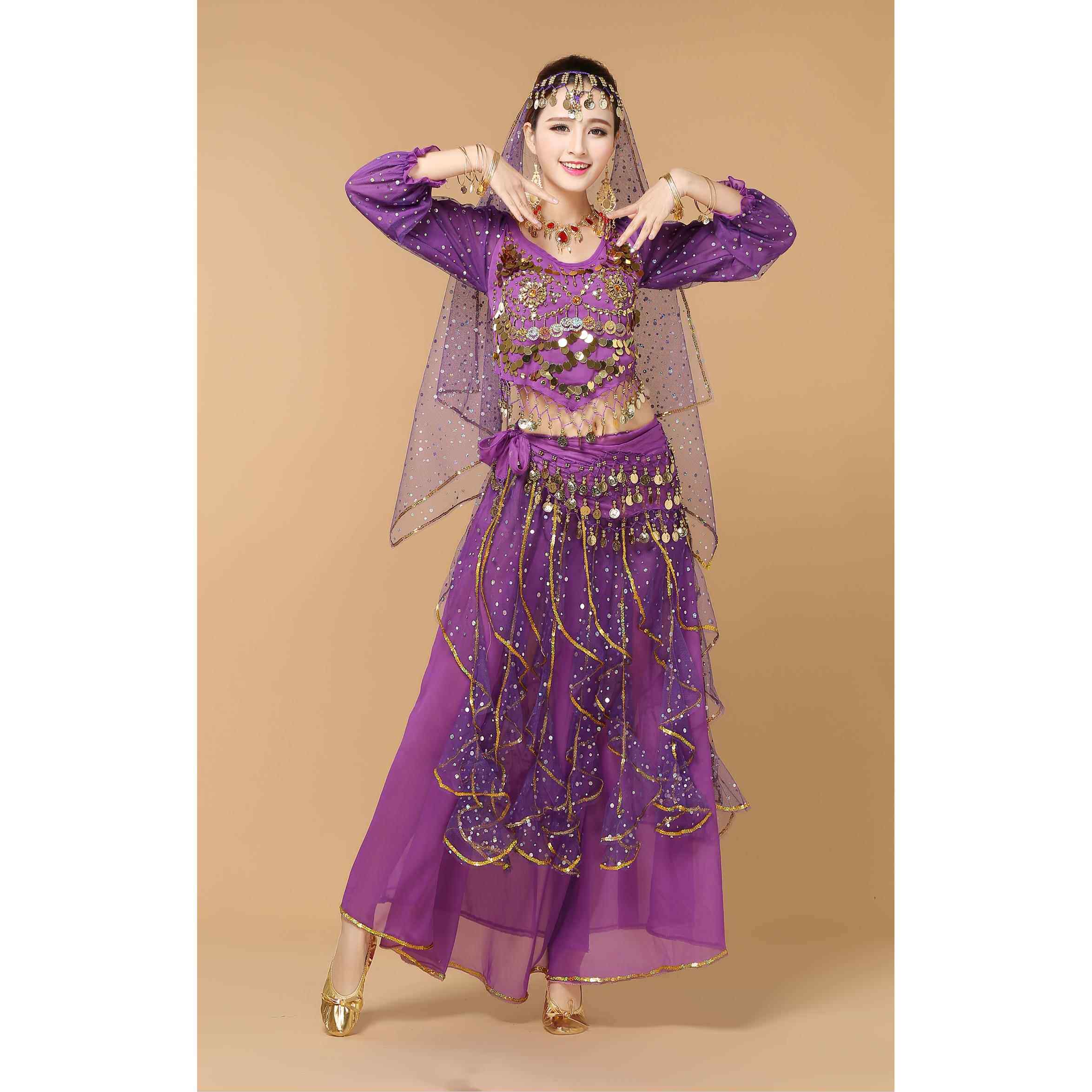 正品度舞服成人肚皮舞装出服高档表演演服新疆舞蹈服装印女秋冬红