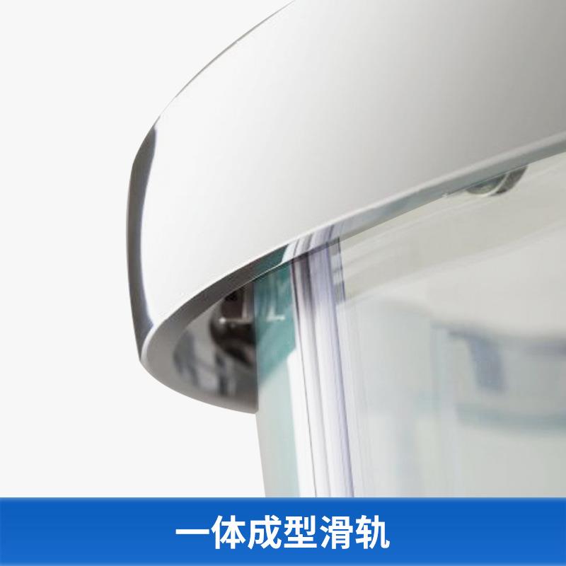 33304钢锈钢哑黑镜面平扇形二固二不动活门化玻璃卫生间隔断淋浴