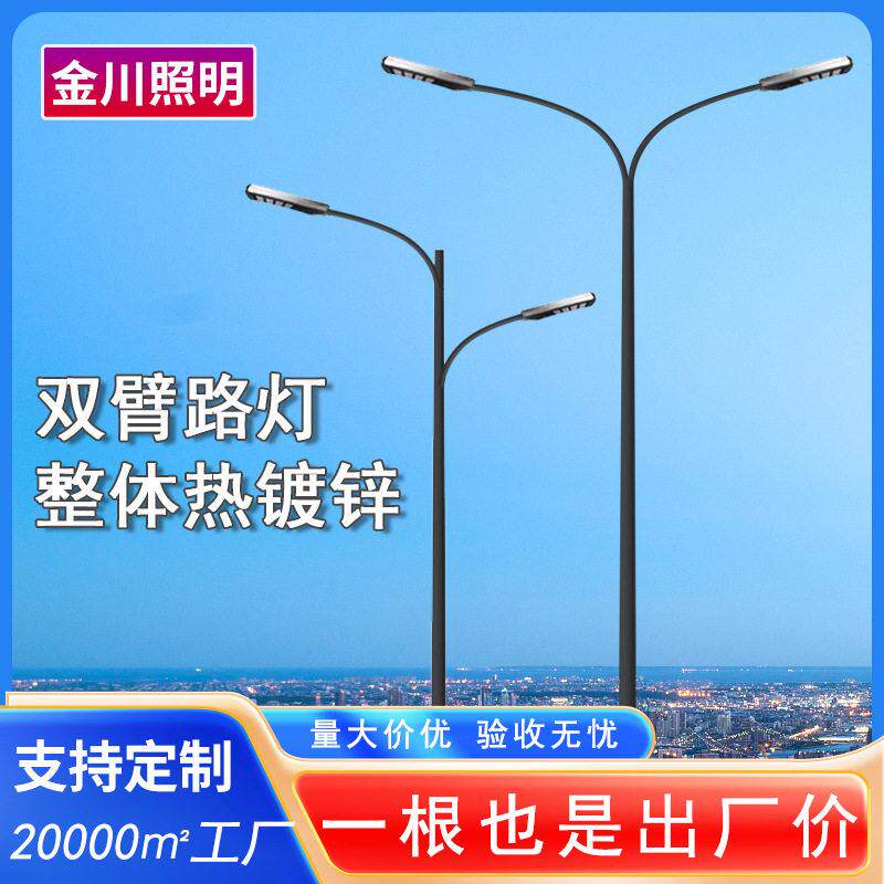 led道路灯臂路灯双臂路灯8米10米低臂路灯12米工程LED路灯杆