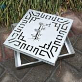 永章不锈钢庭院别墅景观园林排水沟盖板井盖304材质 竹子图 新中式