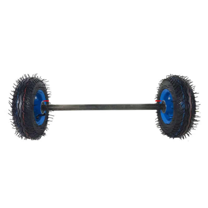 储力叉车10寸加厚充气2个+60轴手推车带轴轱辘充气橡胶轮胎两轮连