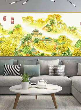蓬莱仙境图十字绣2023新款大幅客厅福字十字绣贺寿祝福送礼佳品