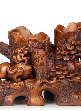 新款意实用招财商务礼品节节高创升金公蟾摆老件笔筒送师领导办室