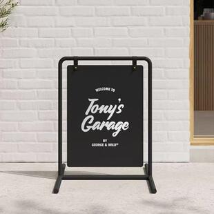 商场门店摆广告牌悬挂式立体商用示指牌18可移动双金面外属展示牌