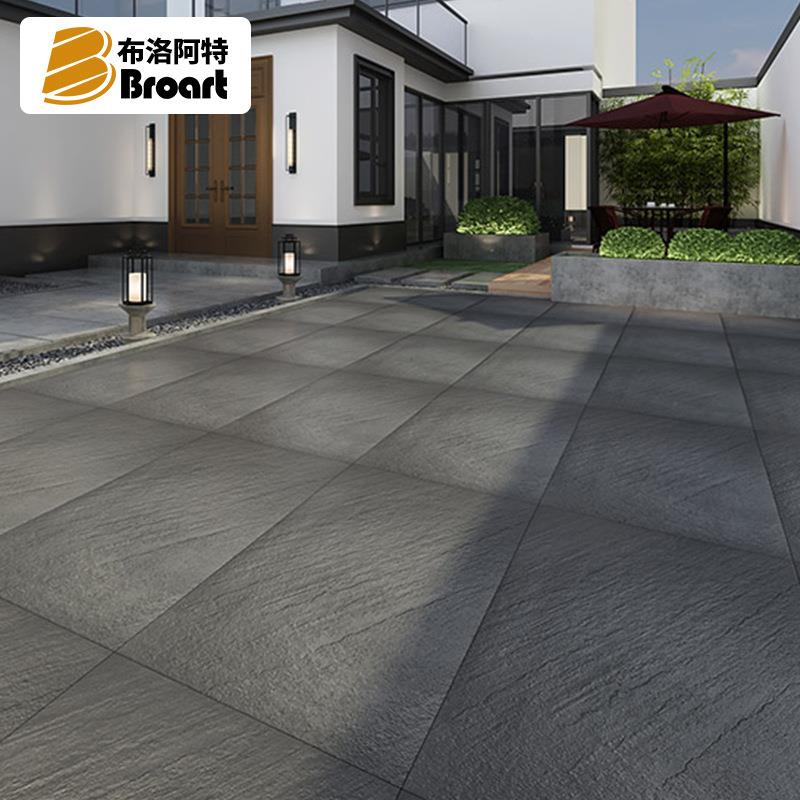 素灰色拉槽通体砖600x1200酒店墙砖拉丝瓷砖车库硬劈岩防滑地砖