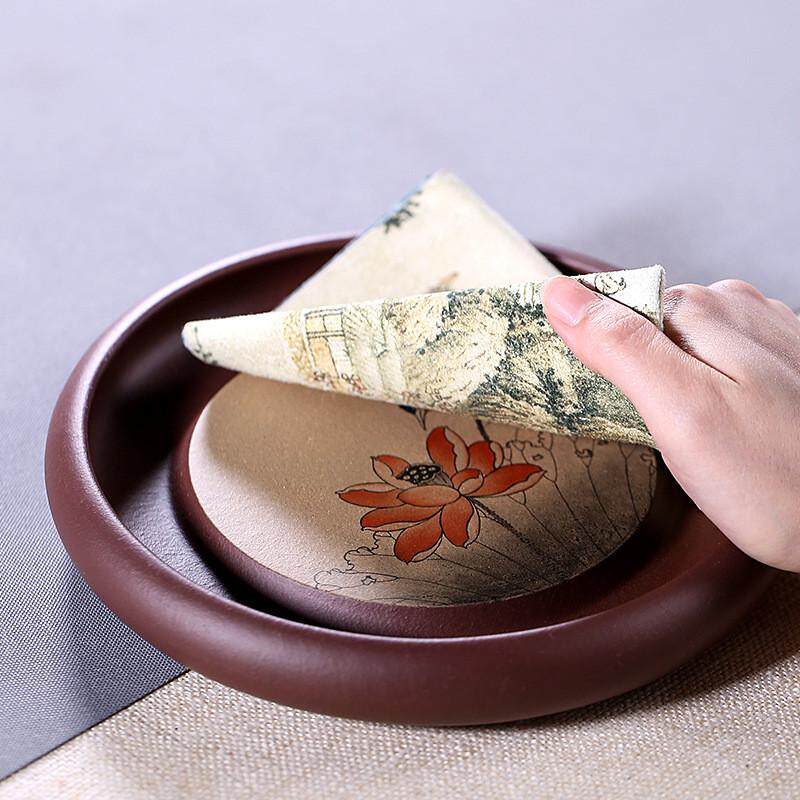 紫砂小壶承干泡台手工养壶托盘茶道具零配件干泡茶盘壶垫9647