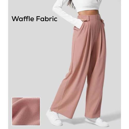 Womens Wide Leg Pants High Stretchy Waisted Dress Pants