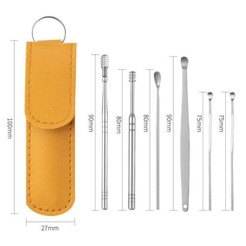 A 6-piece set of home-use ear pick covers and cleaning ear-p