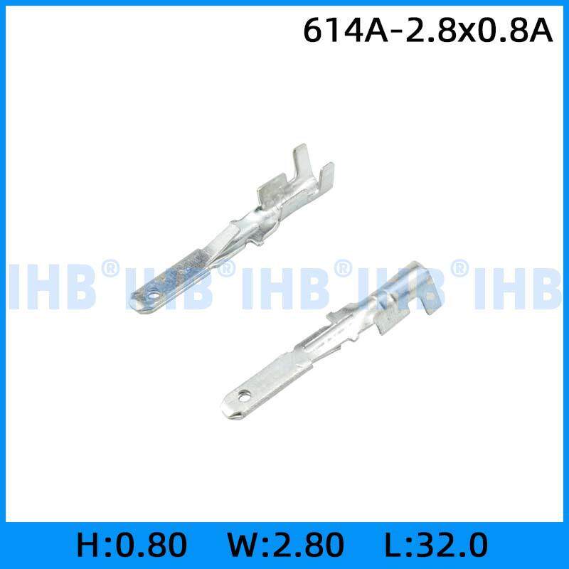614A-2.8x0.8A连接器插簧插片镀锡对插公母连绕端子接线端