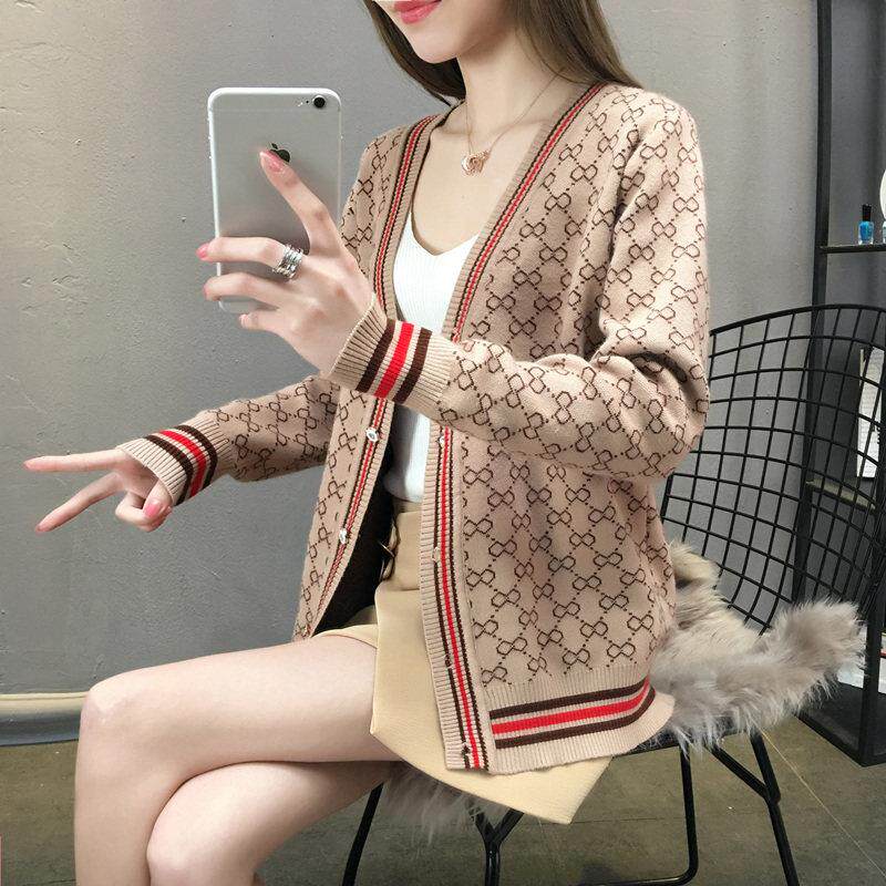 针织开衫外套女春秋2025新款洋气韩版宽松外穿短款覆古毛衣外套女