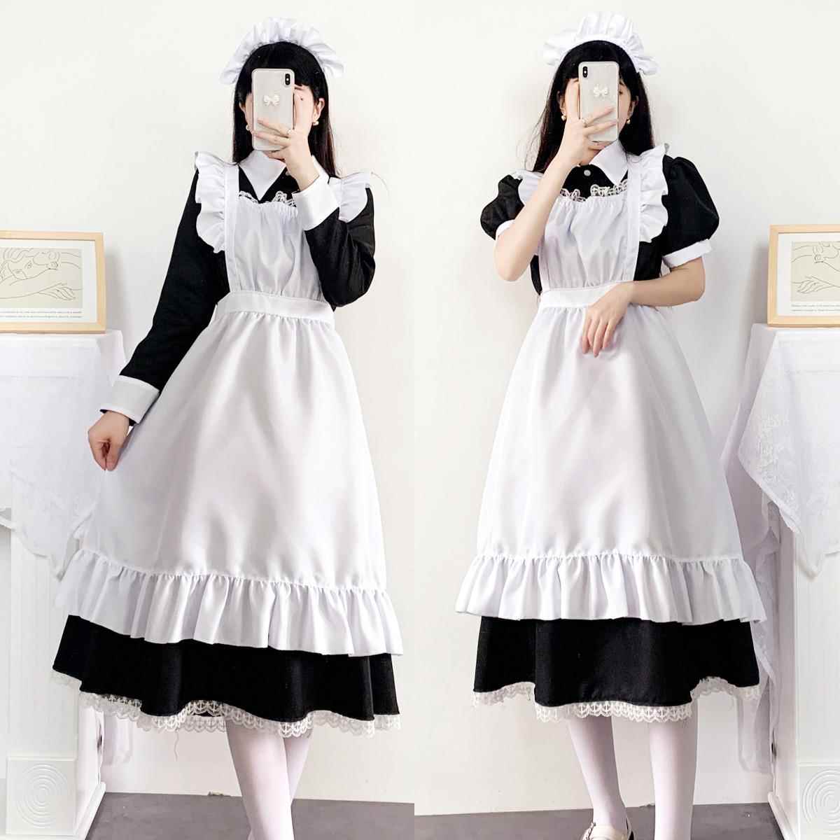 女仆装大码长款男穿女装大佬洛丽塔动漫COS女佣服Cosplay女装欧版