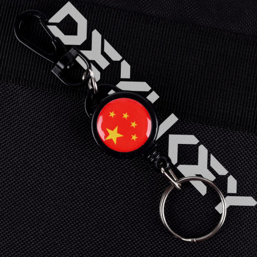 自动伸缩高回弹钢丝绳伸缩创意钥匙扣大门钥匙防丢防盗易拉扣