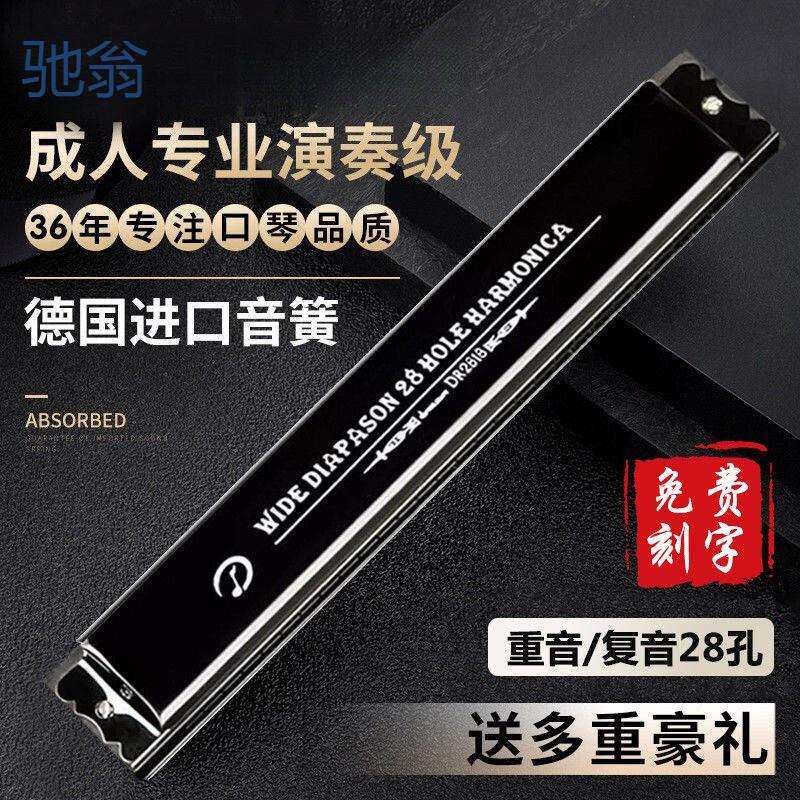 德国进口音簧孔重音复音调口琴成人专业演奏级初学
